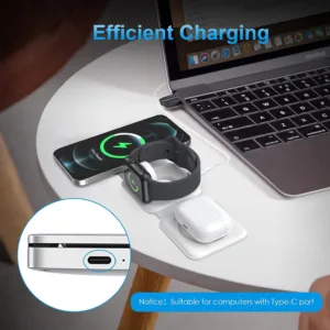 شارژر بی سیم مدل 3in1 magnetic wireless charger