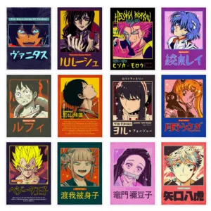استیکر لپ تاپ ماسا دیزاین طرح ANIME کد COL029 مجموعه 12 عددی