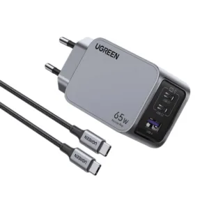شارژر دیواری 65 وات یوگرین مدل X755 کد 25871 همراه با کابل USB-C