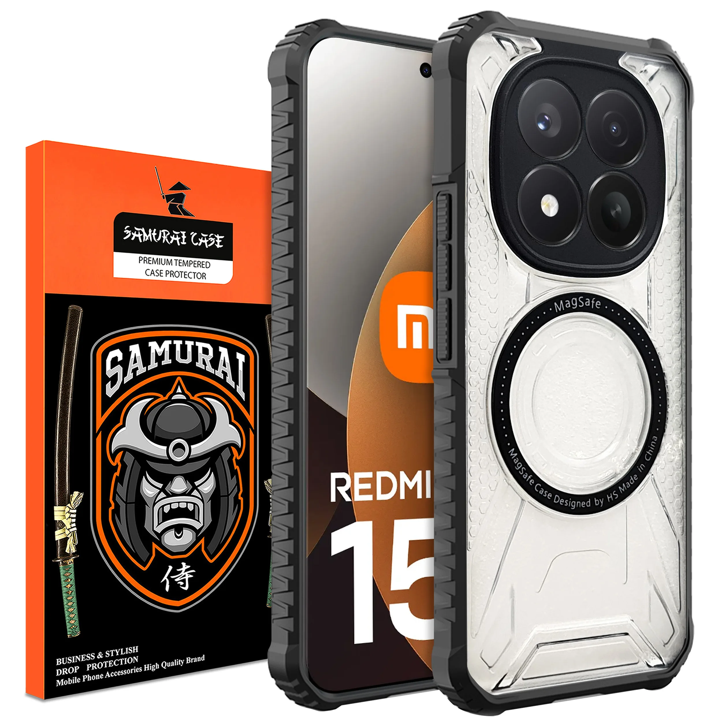 کاور سامورایی مدل Shocksafe مناسب برای گوشی موبایل شیائومی Redmi Note 15 Pro Plus / Poco M8 Pro 5G