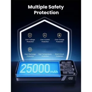 پاوربانک یوگرین مدل PB205-90597 ظرفیت 25000 میلی آمپر ساعت