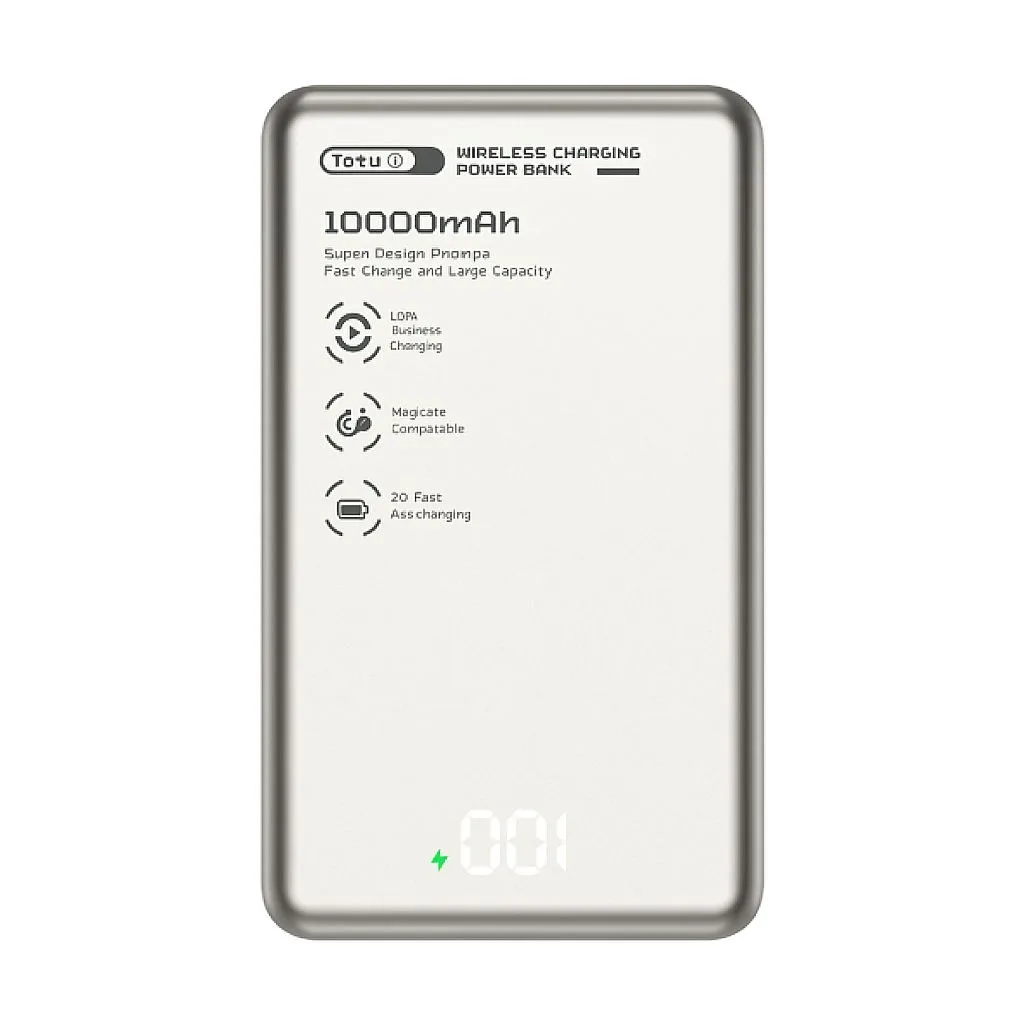 پاوربانک توتو مدل pd108 ظرفیت 10000 میلی‌آمپر ساعت