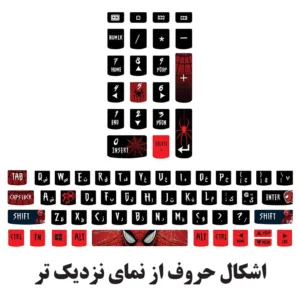 استیکر لپ تاپ توییجین و موییجین مدل sp01 مناسب برای لپ تاپ لنوو 15 و 15.6 اینچ به همراه برچسب حروف فارسی کیبورد