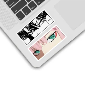 استیکر لپ تاپ و موبایل گوفی طرح چشم انیمه کد 3834 مجموعه 5 عددی