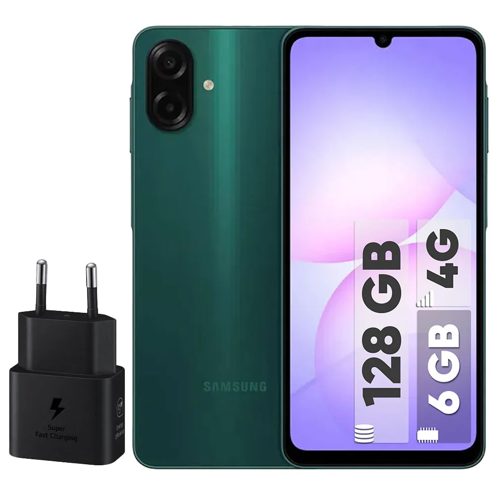 گوشی موبایل سامسونگ مدل Galaxy A07 دو سیم کارت ظرفیت 128گیگابایت و رم 6 گیگابایت - به همراه شارژر 25 وات سامسونگ