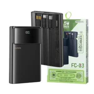 پاوربانک 22,5 وات ریمکس مدل FC-03 ظرفیت 10000 میلیآمپرساعت