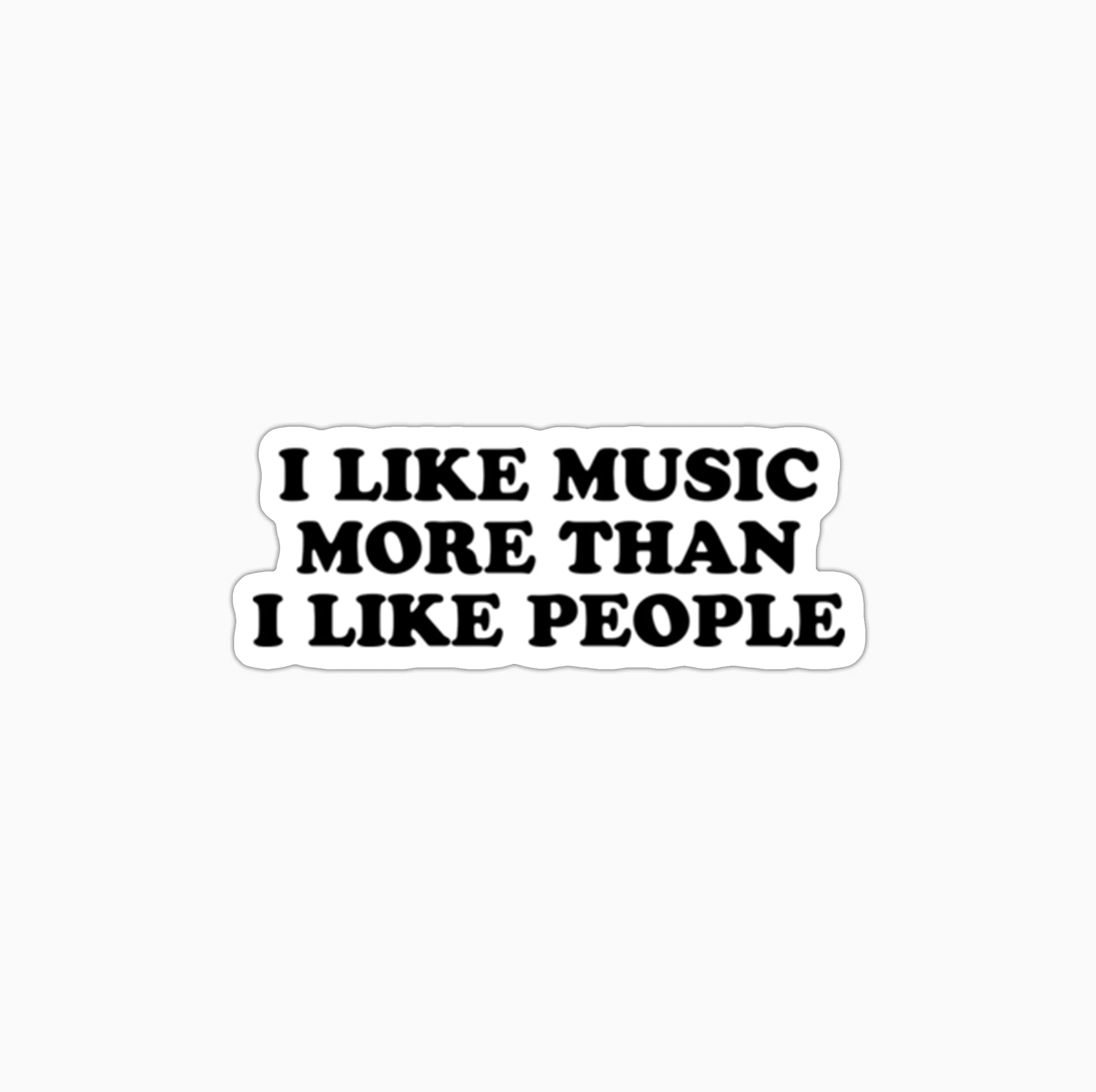 استیکر لپ تاپ و موبایل بووم طرح نوشته مدل I Like Music کد BM16