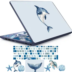 استیکر لپ تاپ راتیانا مدل sea 01  به همراه برچسب حروف فارسی