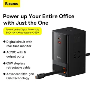 شارژر رومیزی باسئوس مدل PSLR000001 به همراه کابل USB-C