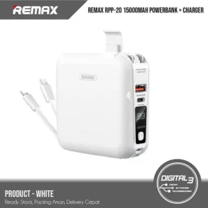 پاوربانک ریمکس مدل Infinity All in one - AC charger-RPP-20 ظرفیت 15000 میلی آمپرساعت