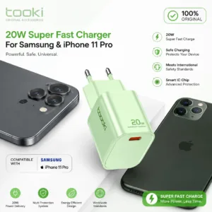 شارژر دیواری 20 وات توکی مدل iphone-11-pro