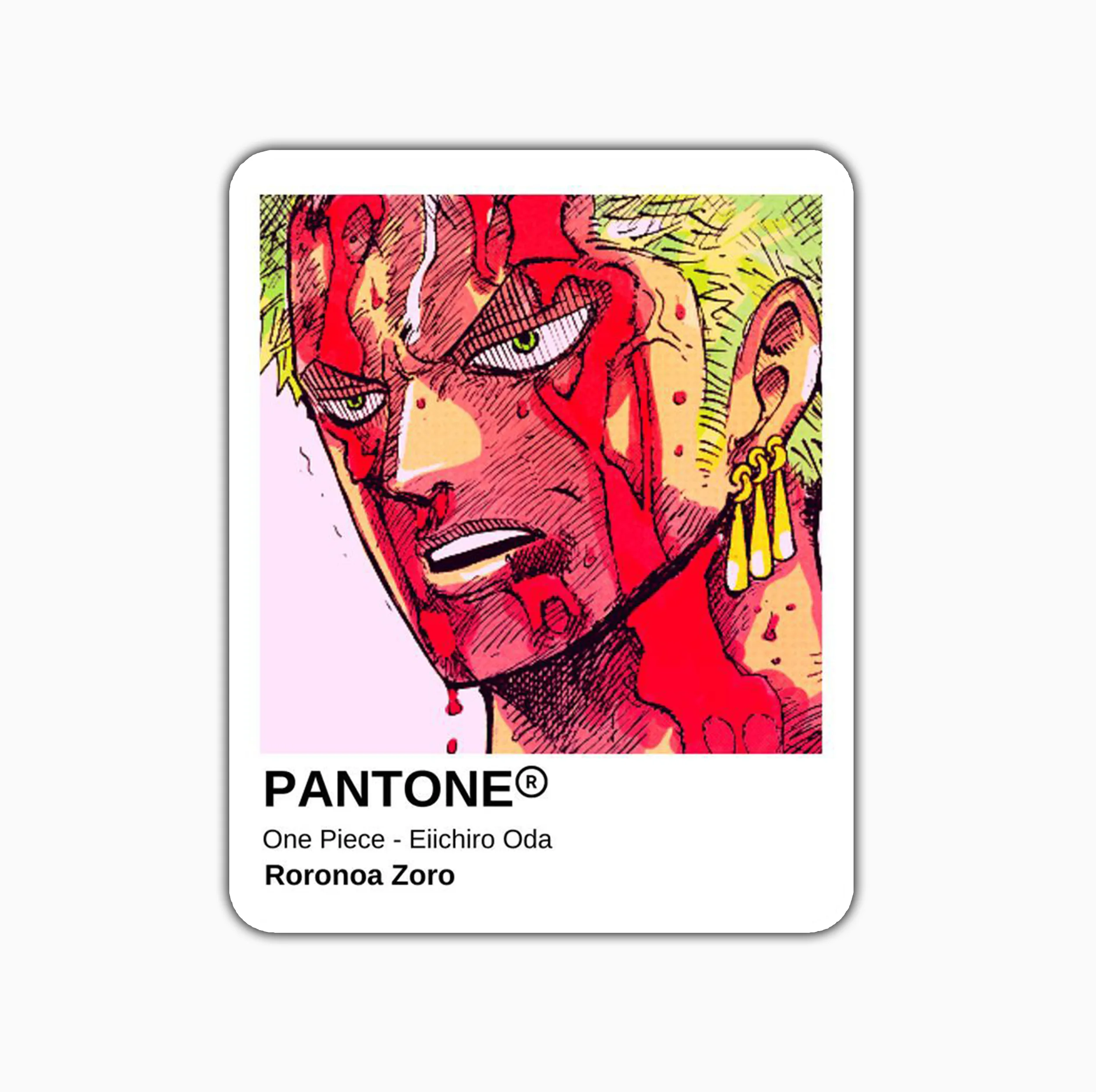 استیکر لپ تاپ و موبایل بووم طرح زورو مدل Pantone کد MD89