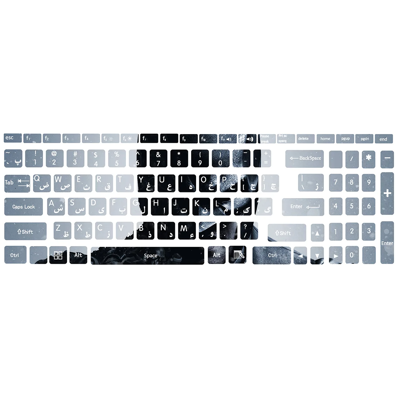 برچسب حروف فارسی کیبورد کد bt-mn 01