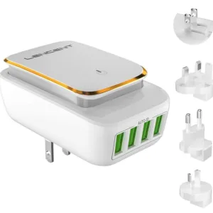شارژر دیواری و چراغ خواب الدینیو با کابلMicroUsb مدل A4405