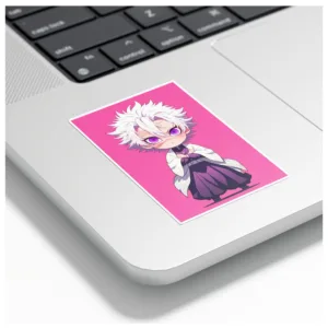 استیکر لپ تاپ و موبایل گوفی مدل انیمه شیطان کش طرح Demon Slayer Anime کد SLAYER01 مجموعه 8 عددی