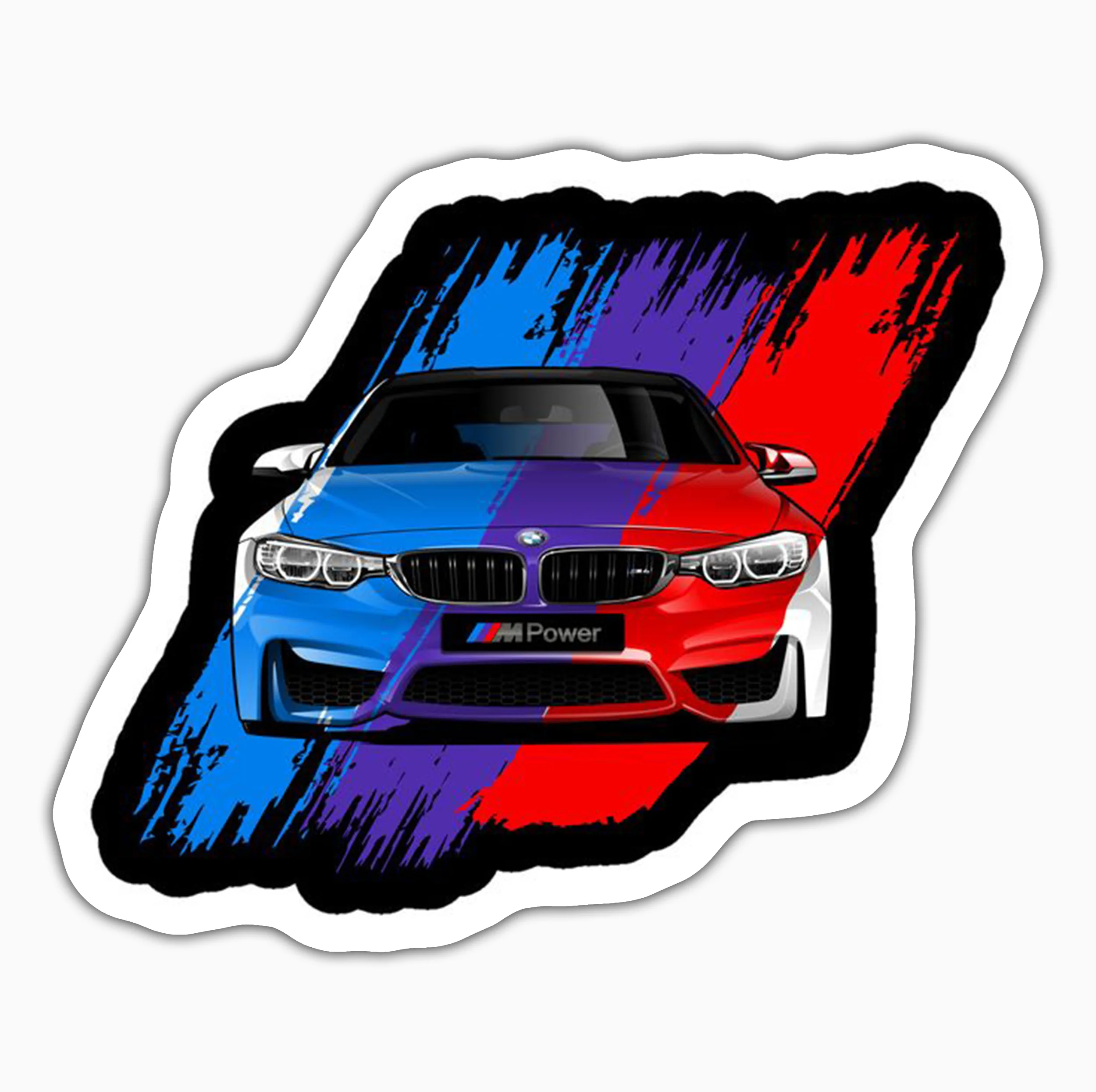 استیکر لپ تاپ و موبایل بووم طرح ماشین مدل BMW M4 کد ZX019