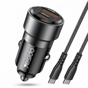 شارژر فندکی 60 وات یسیدو مدل Y55 به همراه کابل USB-C