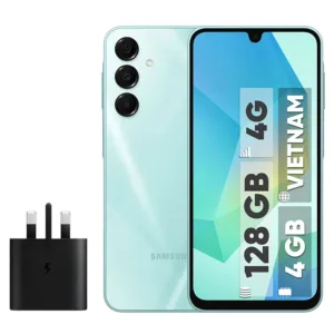 گوشی موبایل سامسونگ مدل Galaxy A16 4G دو سیم کارت ظرفیت 128 گیگابایت و رم 4 گیگابایت - ویتنام - به همراه شارژر 25 وات سامسونگ