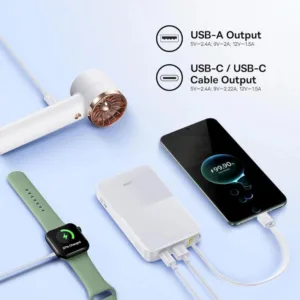 پاوربانک بیسیم 22.5 وات بیسوس مدل EnerFill FC51 Bipow2 Pro ظرفیت 10000 میلیآمپرساعت
