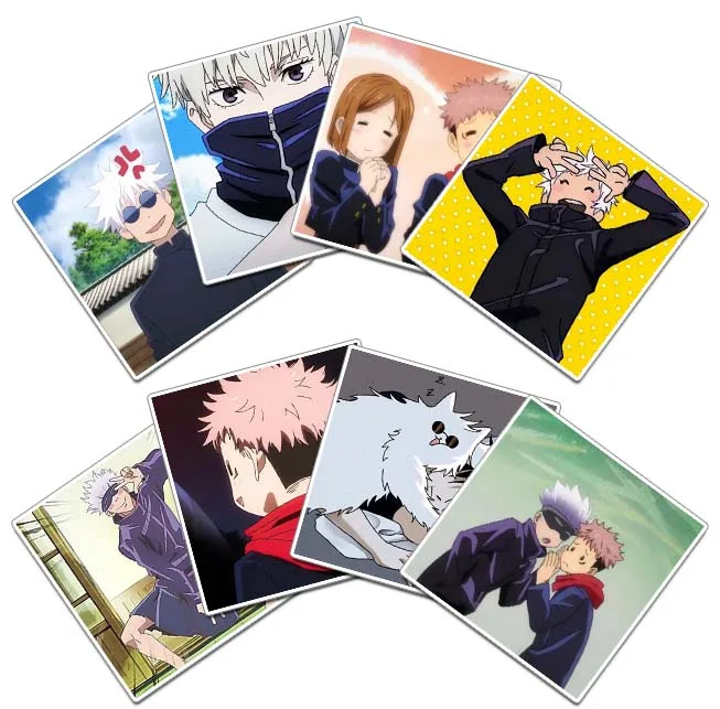 استیکر و برچسب گوفی مدل انیمه جوجوتسو کایزن بامزه و کیوت Jujutsu Kaisen Anime کد K07 مجموعه 8 عددی