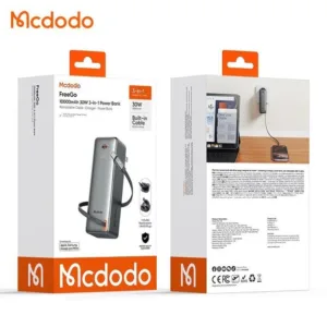 پاوربانک 30 وات مک دودو مدل FreeGo MC-3181 ظرفیت 10000 میلی‌آمپرساعت
