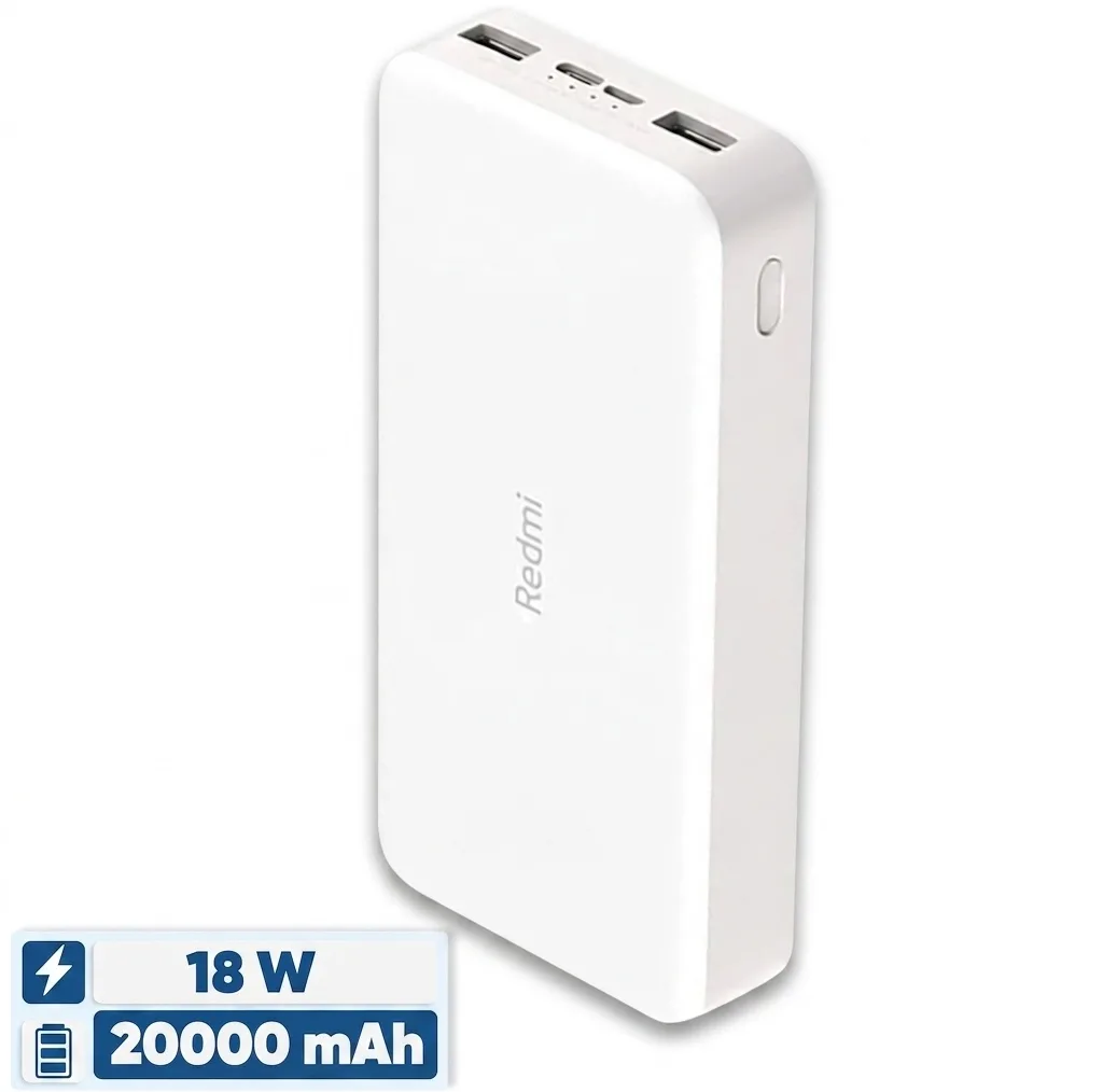 پاوربانک 18 وات شیائومی مدل Redmi PB200LZM ظرفیت 20000 میلی آمپر ساعت
