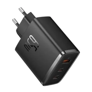 شارژر دیواری 65 وات 3 پورت بیسوس مدل Cube Pro