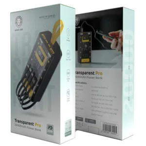 پاوربانک 20 وات گرین لاین مدل Transparent Pro ظرفیت 20000 میلی آمپر ساعت