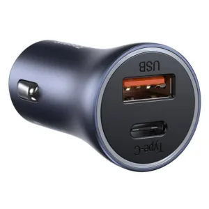 شارژر فندکی باسئوس مدل Golden Contactor Pro به همراه کابل تبدیل USB-C