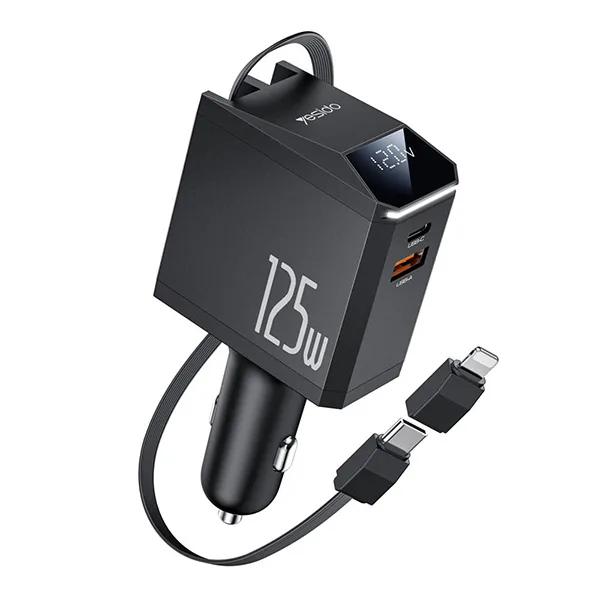شارژر فندکی 125 وات سه پورت یسیدو مدل Y71