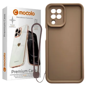 کاور موکولو مدل Silicone Puffer Strap مناسب برای گوشی موبایل سامسونگ Galaxy A22 4G به همراه بند آویز