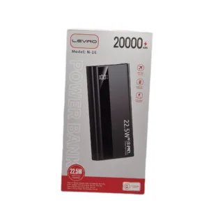 پاوربانک 22.5 وات لوینو مدل N-16 با ظرفیت 20000 میلیآمپرساعت