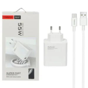 شارژر دیواری 55 وات ترانیو مدل EU3-C به همراه کابل USB-C