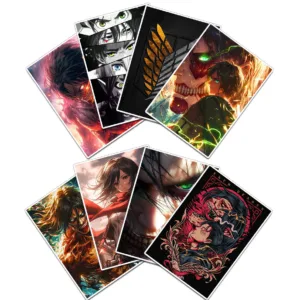 استیکر لپ تاپ و موبایل گوفی مدل انیمه اتک آن تایتان طرح AOT Attack on Titan Anime کد AOT01 مجموعه 8 عددی