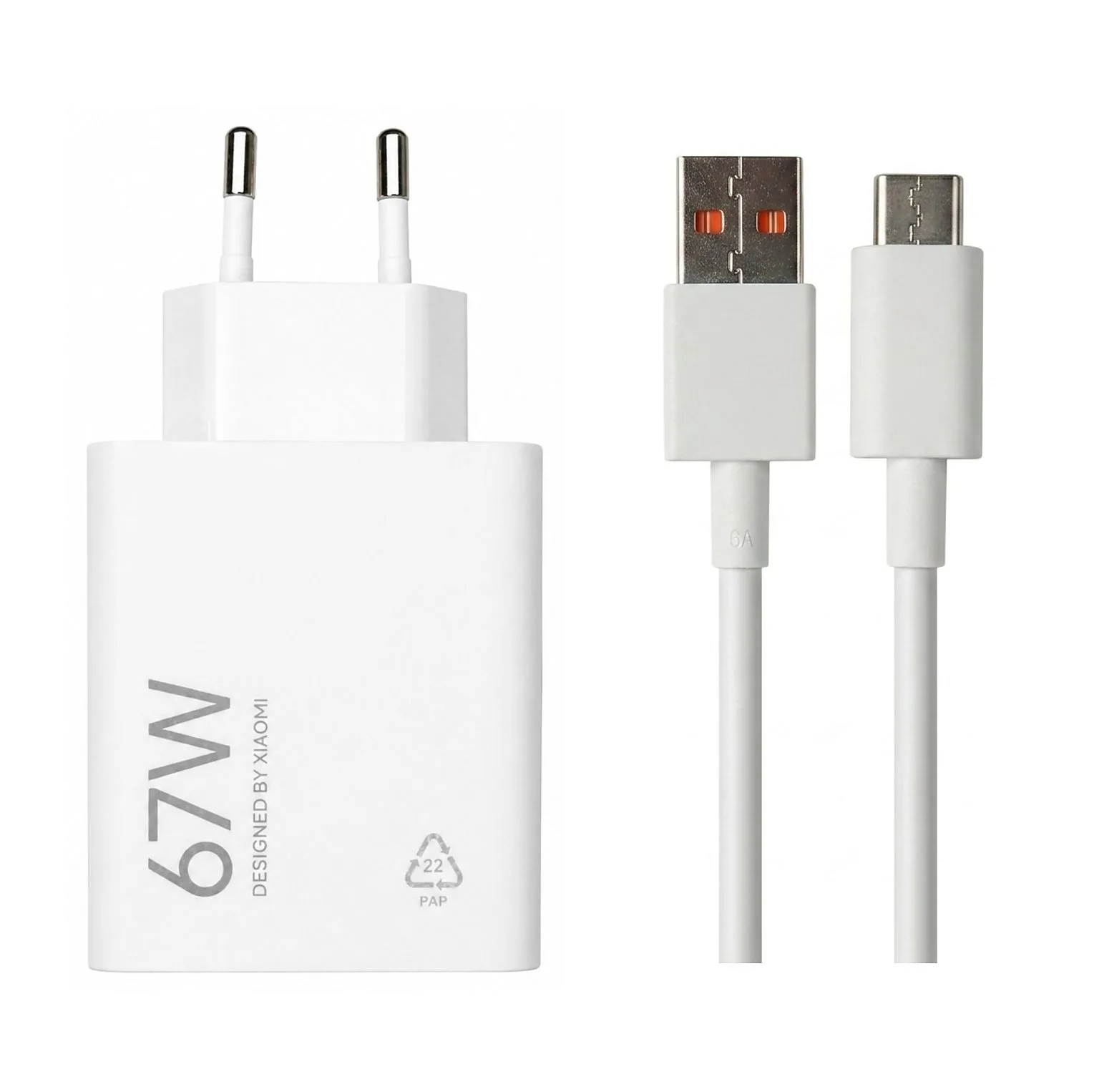 شارژر دیواری 67 وات مدل MDY-15-ET به همراه کابل تبدیل USB به USB-C