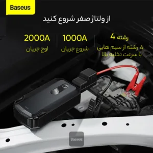 پاوربانک باسئوس مدل CRJS04 ظرفیت 20000 میلی امپر ساعت