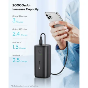 پاوربانک راوپاور مدل RP-PB208 ظرفیت 20000 میلی آمپر ساعت