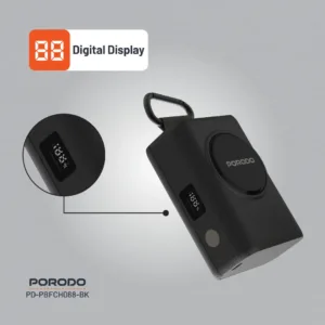 پاوربانک 45 وات پرودو مدل PB068 ظرفیت 10000 میلی‌آمپرساعت به همراه کابل USB-C و آویز کارابین