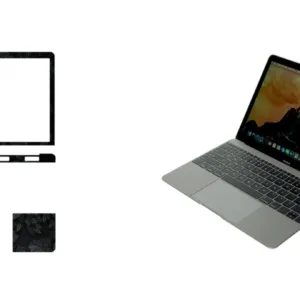 برچسب پوششی ماهوت مدل Black Wild-Flower مناسب برای لپ تاپ Macbook 12inch Retina