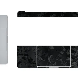 برچسب پوششی ماهوت مدل Black Wild-Flower مناسب برای لپ تاپ اپل Macbook Pro 2016 15inch Retina