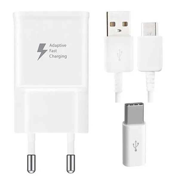شارژر دیواری مدل EP-TA20EWE به همراه کابل تبدیل USB-C و مبدل USB-C