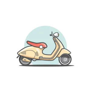 استیکر لپ تاپ طرح موتور وسپا کد 54