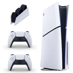 کنسول بازی سونی مدل PlayStation 5 Slim ظرفیت 1 ترابایت ریجن CFI-2116 اروپا به همراه دسته اضافی و پایه شارژر