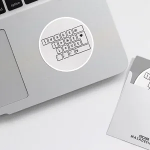 استیکر لپ تاپ ماسا دیزاین طرح کیبورد مدل STK725