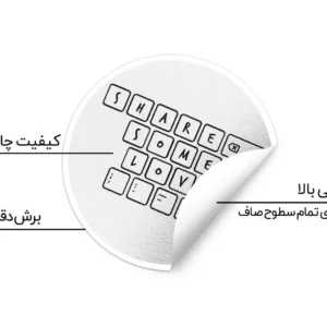 استیکر لپ تاپ ماسا دیزاین طرح کیبورد مدل STK725