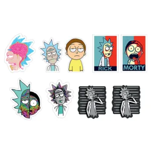 استیکر لپ تاپ طرح Rick&Morty کد 01 مجموعه 9 عددی