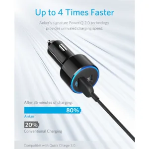 شارژر فندکی انکر مدل A2229 PowerDrive Speed plus 2