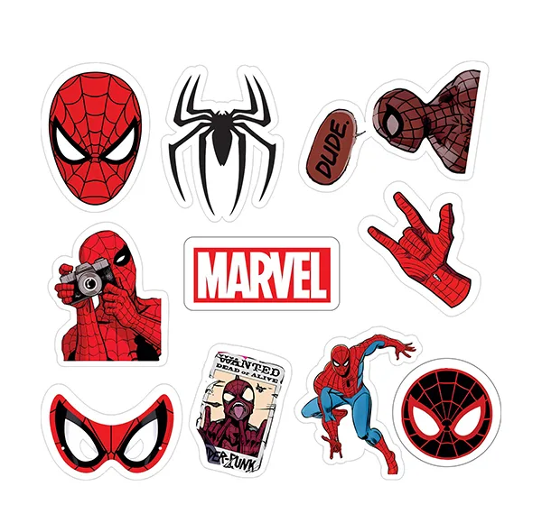 استیکر لپ تاپ توییجین و موییجین طرح Spiderman کد 01 مجموعه 10 عددی