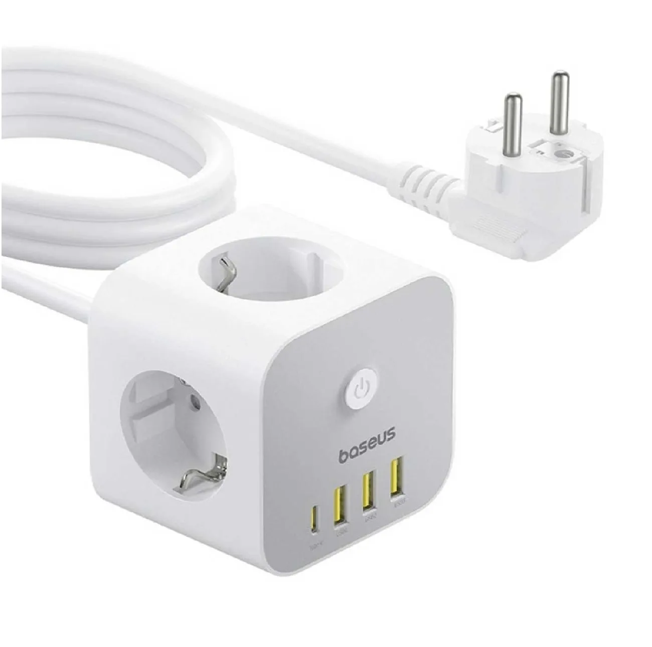 شارژر رومیزی 20 وات 4 پورت بیسوس مدل  PowerCombo Cube 20w S321A