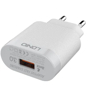 شارژر دیواری الدینیو مدل A303Q به همراه کابل تبدیل USB-C